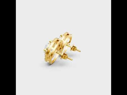 Certified 2.55 Ct Total Round Cut Lab-Grown Diamond Halo Stud Earrings (1.275 Ct Each) in 9K, 14K, 18K Yellow, Rose, White Hallmark Gold & 950 Platinum.