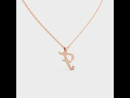 Shop our custom "F" Alphabet Lab Grown Diamond Pendant with Chain. Available in 9K, 14K, 18K Yellow, White, Rose Gold & 950 Platinum. Ethical luxury worldwide.