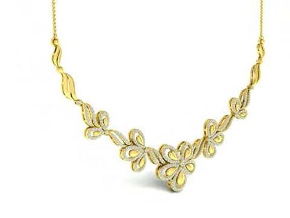 3.34 Ct Round Cut Lab Grown Diamond Necklace Set In