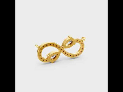 Pear & Round Lab-Grown Diamond Infinity Pendant Without Chain in