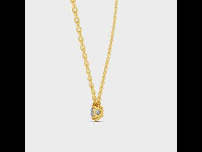 1 Carat Round Lab-Grown Diamond Pendant With Chain in