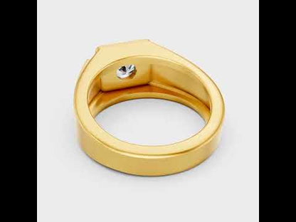 Round Cut Lab Grown Diamond Men’s Ring in