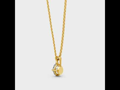 1 Carat Oval Cut Lab-Grown Diamond Pendant With Chain in