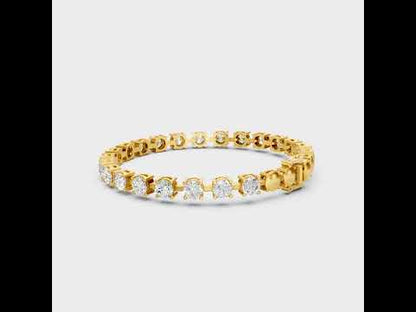 10.5 Ct Round Cut Diamond Tennis Bracelet in