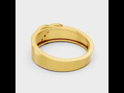 Men’s Round Cut Lab Grown Diamond Ring in