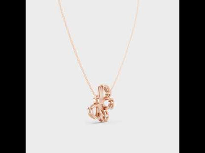 Round Lab-Grown Diamond Pendant With Chain in