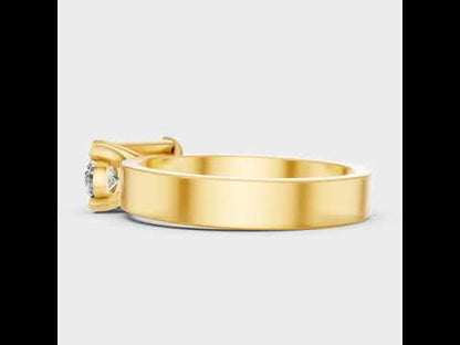 1.75 Ct Emerald & Round Cut Lab-Grown Diamond Two-Stone Ring in 9K, 14K, 18K Yellow, White, Rose Gold or 950 Platinum. Ethical luxury fine jewelry with timeless brilliance.