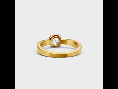 Luxury IGI Certified Lab Grown Diamond Ring In 18K Yellow Gold Fine Jewelry
