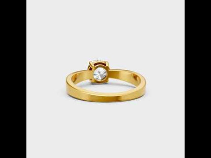 Luxury IGI Certified Lab Grown Diamond Ring In 18K Yellow Gold Fine Jewelry