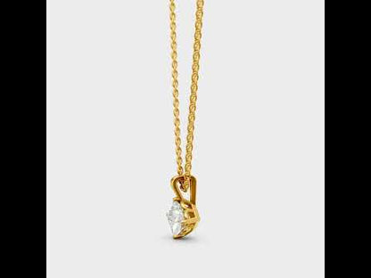 0.50 Carat Princess Cut Lab-Grown Diamond Pendant With Chain in