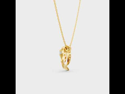 Round Cut Lab-Grown Diamond Pendant With Chain In