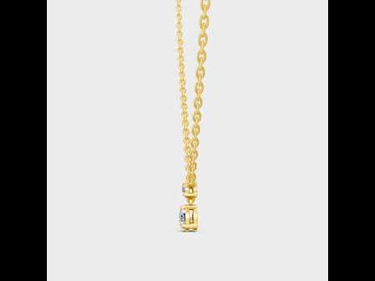 0.61 Ct Round Lab-Grown Diamond Pendant With Chain in