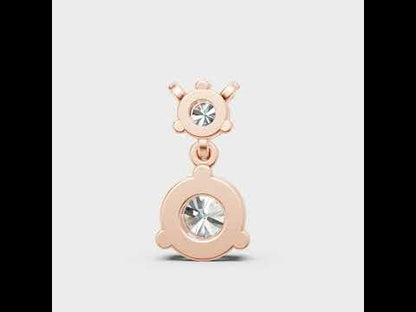 0.61 Ct Round Lab Grown Diamond Pendant Without Chain in