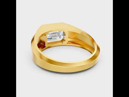 Men’s Emerald Cut Lab Grown Diamond Ring in