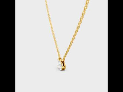 Emerald & Pear Cut Toi-Et-Moi Lab-Grown Diamond Pendant With Chain in