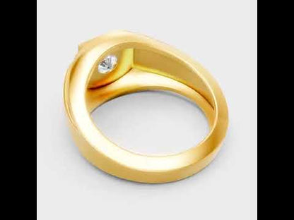 Round Cut Lab Grown Diamond Men’s Ring in