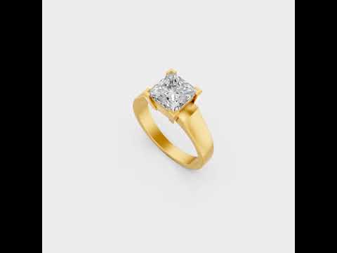 Discover ethical luxury with our Certified 2 Carat Princess-Cut Lab-Grown Diamond Solitaire Ring. Expertly crafted in 9K, 14K, 18K Gold or 950 Platinum.
