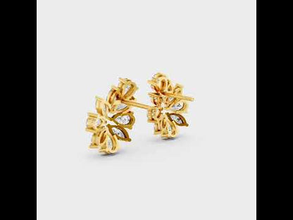 A 360-degree high-definition video showcase detailing the captivating Brilliant Sparkle of 1.98 Carat Marquise and Pear Cut Lab-Grown Diamond Stud Earrings, sweeping through 9K, 14K, 18K Yellow, White, Rose Gold, and 950 Platinum options to highlight the ultimate in Ethical Luxury Fine Jewelry.