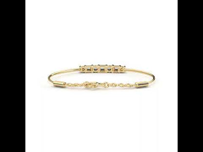 Princess & Round Cut Lab Grown Diamond Bracelet In
