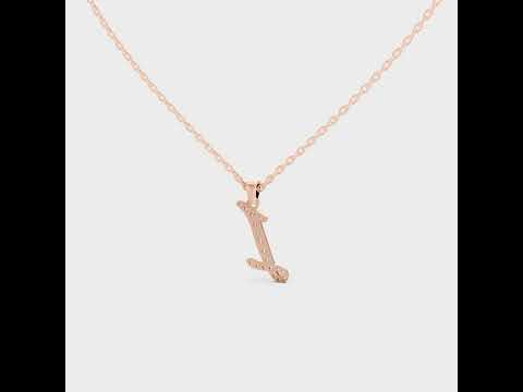 Shop our custom "I" Alphabet Lab Grown Diamond Pendant with Chain. Available in 9K, 14K, 18K Yellow, White, Rose Gold & 950 Platinum. Ethical luxury worldwide.