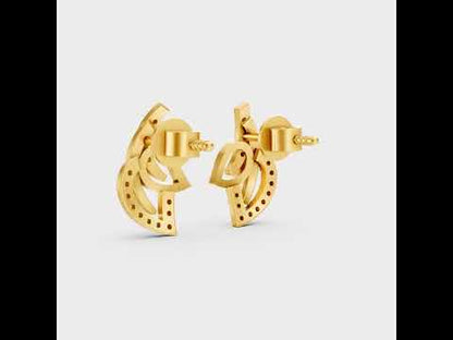 Round Cut Lab-Grown Diamond Stud Earrings in