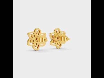 Round Cut Lab-Grown Diamond Stud Earrings in