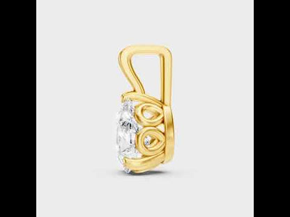 1 Carat Pear Cut Lab-Grown Diamond Pendant Without Chain in