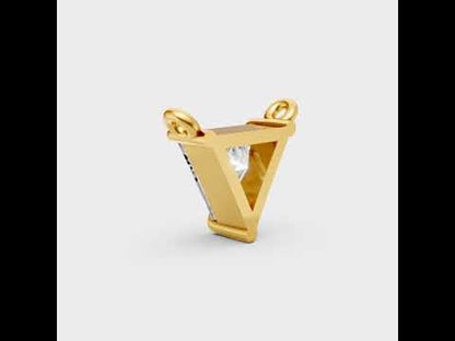 0.74 Ct Triangle Lab-Grown Diamond Pendant Without Chain in