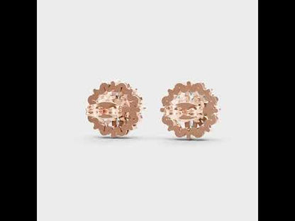 1.64 Ct Round & Marquise Lab-Grown Diamond Stud Earrings in