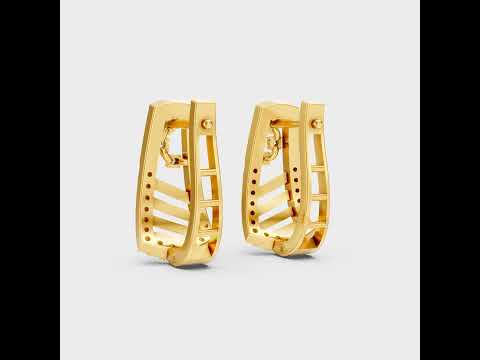 Round Cut Lab-Grown Diamond Hoop Earrings 