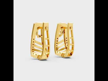 Round Cut Lab-Grown Diamond Hoop Earrings 