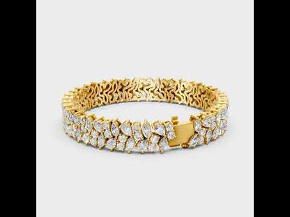 13.5 Ct Multi Shape Lab Grown Diamond Bracelet In