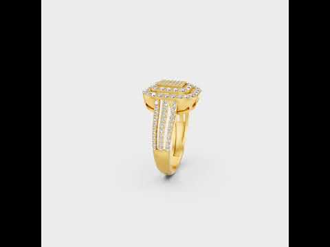 A cinematic 360-degree video showcase highlighting the incredible Brilliant Sparkle of a 0.72 Carat Round Cut Lab-Grown Diamond Cocktail Ring, rotating fluidly in 9K, 14K, 18K Yellow, White, Rose Gold, and 950 Platinum settings to display the pinnacle of Ethical Luxury Fine Jewelry.