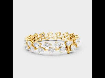 26.52 Carat Pear Cut Lab-Grown Diamond Bracelet | Certified | Hallmark Gold & Platinum
