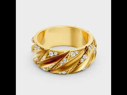 Round Cut Lab Grown Diamond Men’s Ring in