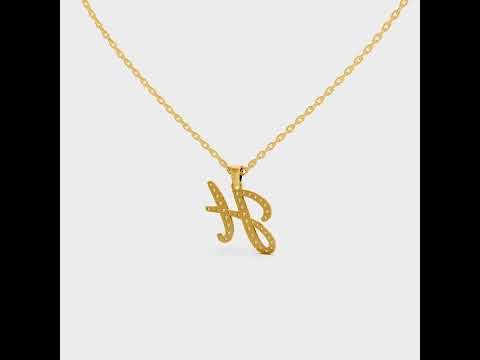 Shop our custom "H" Alphabet Lab Grown Diamond Pendant with Chain. Available in 9K, 14K, 18K Yellow, White, Rose Gold & 950 Platinum. Ethical luxury worldwide.
