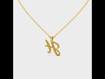 Shop our custom "H" Alphabet Lab Grown Diamond Pendant with Chain. Available in 9K, 14K, 18K Yellow, White, Rose Gold & 950 Platinum. Ethical luxury worldwide.
