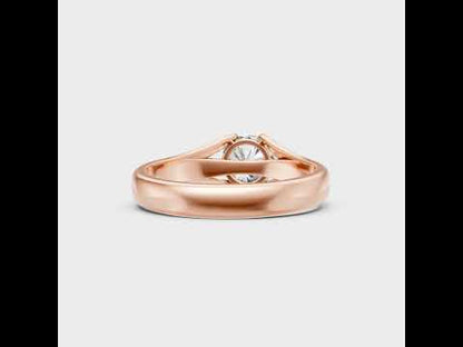 Round Cut Lab Grown Diamond Ring in