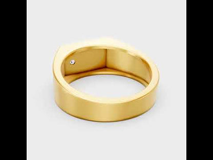 Round Cut Lab Grown Diamond Men’s Ring in