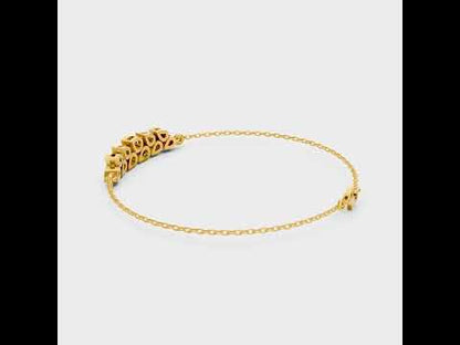 0.24 Ct Round Lab Grown Diamond Chain Bracelet