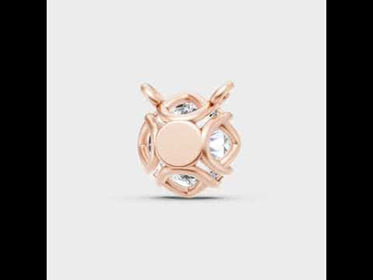 1 Carat Round Lab-Grown Diamond Pendant Without Chain in