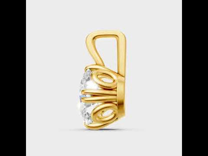 Oval Cut Lab-Grown Diamond Pendant Without Chain in