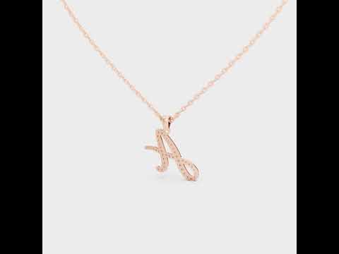 Shop our custom "A" Alphabet Lab Grown Diamond Pendant with Chain. Available in 9K, 14K, 18K Yellow, White, Rose Gold & 950 Platinum. Conflict-free luxury shipped worldwide.