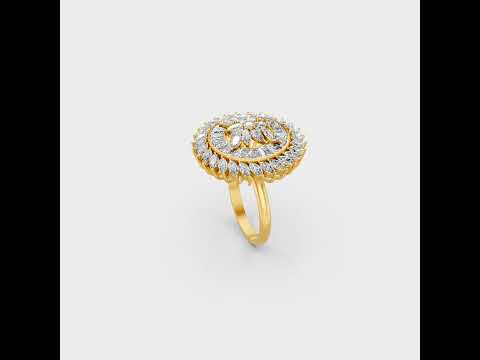 A 360-degree high-definition video highlight capturing the breathtaking Brilliant Sparkle of a 2.81 Carat Multishape (Round Marquise Baguette Cut) Lab-Grown Diamond Cocktail Ring, beautifully customized across 9K, 14K, 18K Yellow, White, Rose Gold, and 950 Platinum for the ultimate statement in Ethical Luxury Fine Jewelry.