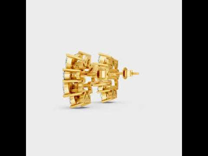 1.83 Ct Multi-Shape (Pear, Marquise, Round) Lab-Grown Diamond Stud Earrings (0.915 Ct Each) in 9K, 14K, 18K Gold or 950 Platinum. IGI Certified ethical luxury fine jewelry.