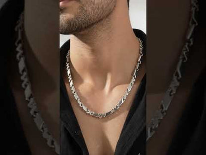 Elevate your look with the Geometric Interlocking Men’s Platinum Chain by Inasha Diamonds. Mastercrafted in genuine 950 platinum, this unique patterned design combines modern architectural flair with everyday durability. Available in 20 Inch, 22 Inch, and 24 Inch lengths to fit your signature style.