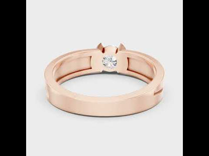 Round Cut Lab Grown Diamond Men’s Ring in