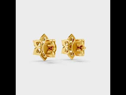 Round Cut Lab-Grown Diamond Stud Earrings in