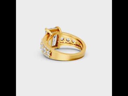 Make a breathtaking statement with our Certified 7.8 Ct Radiant and Round-Cut Lab-Grown Diamond Ring. Expertly crafted in 9K, 14K, 18K Gold or Platinum.
