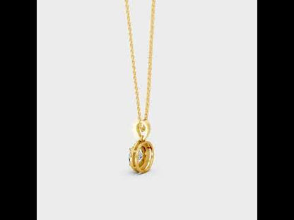 2.39 Ct Round Halo Lab-Grown Diamond Pendant With Chain in
